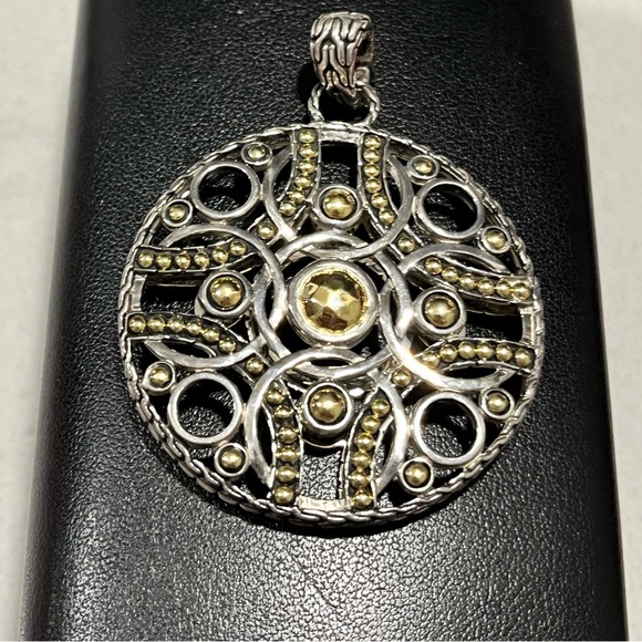 JOHN HARDY RARE AUTHENTIC STERLING SILVER 18K YELLOW GOLD ENHANCER